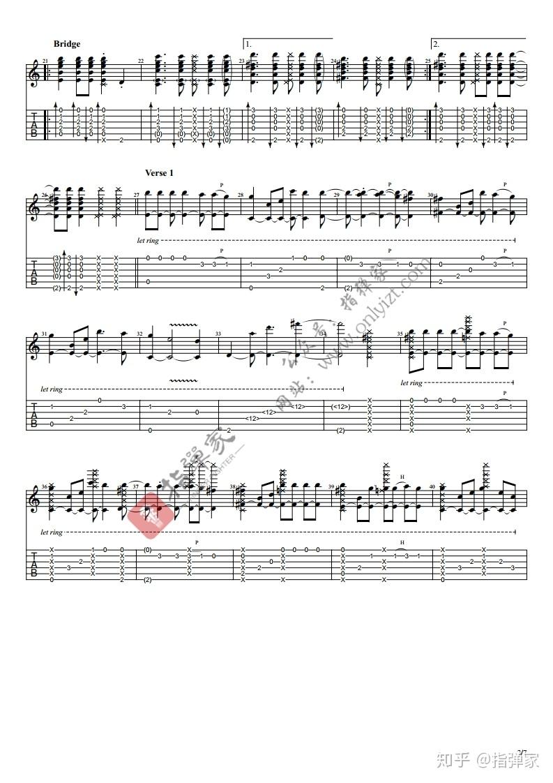 附谱经典lethergo吉他指弹独奏