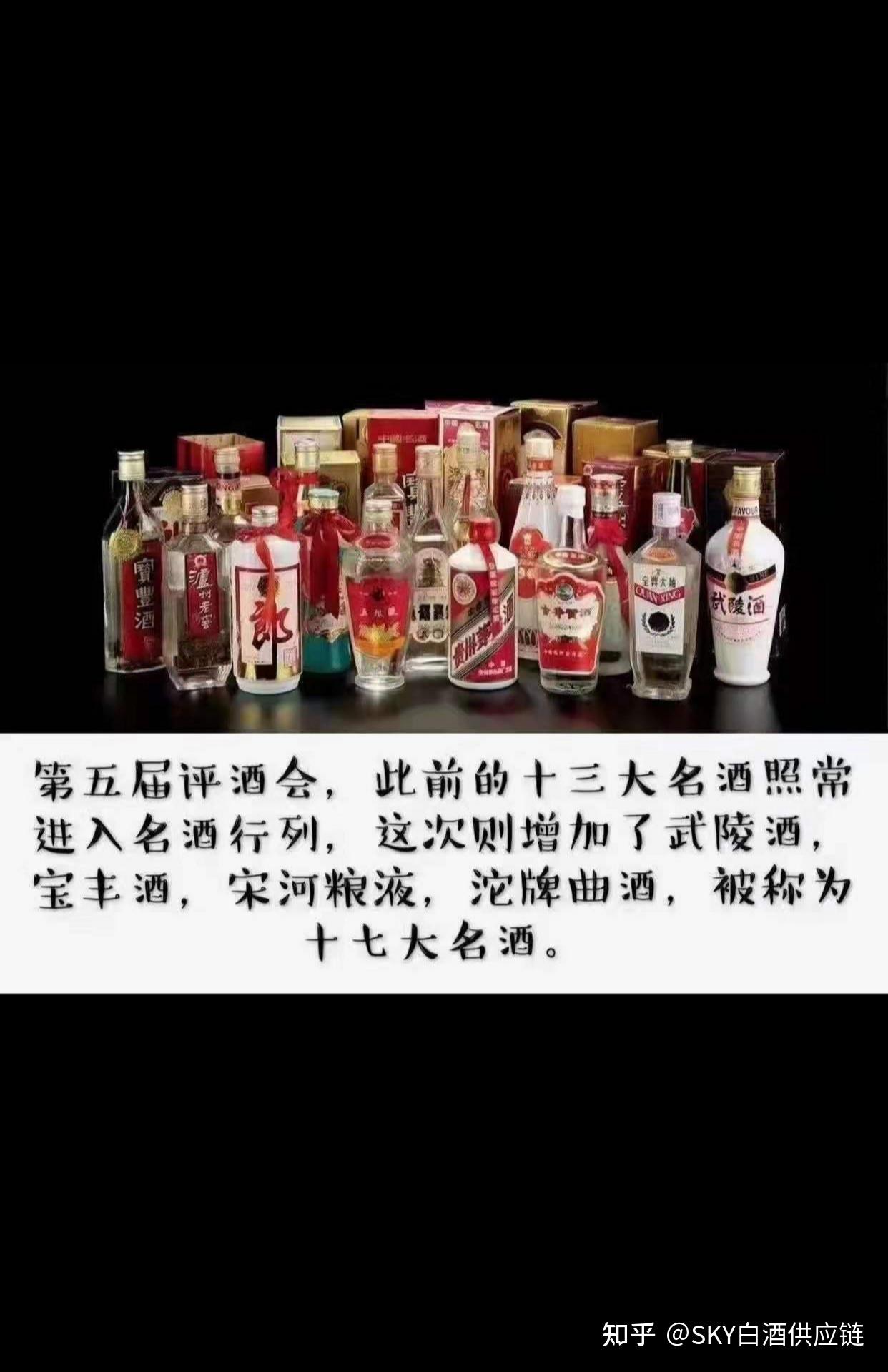 中国四大名酒老八大名酒新八大名酒十三大名酒和十七大名酒
