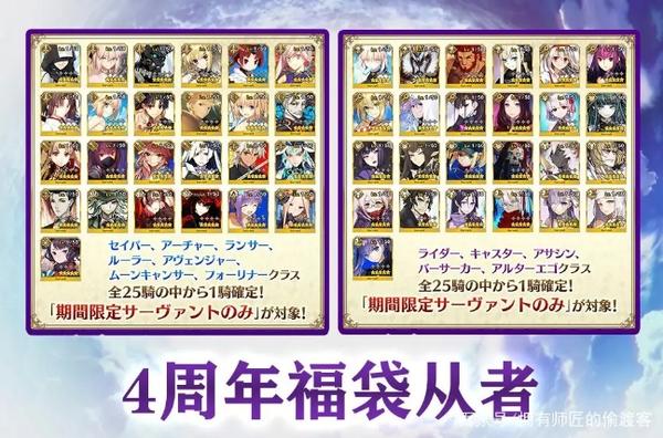 Fgo四周年福袋选哪个 知乎