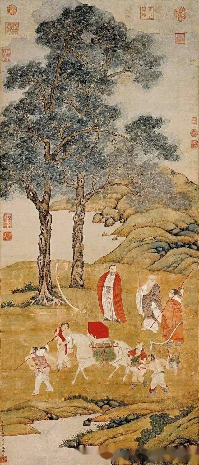 中医合璧乾隆帝岁朝行乐图轴清代郎世宁