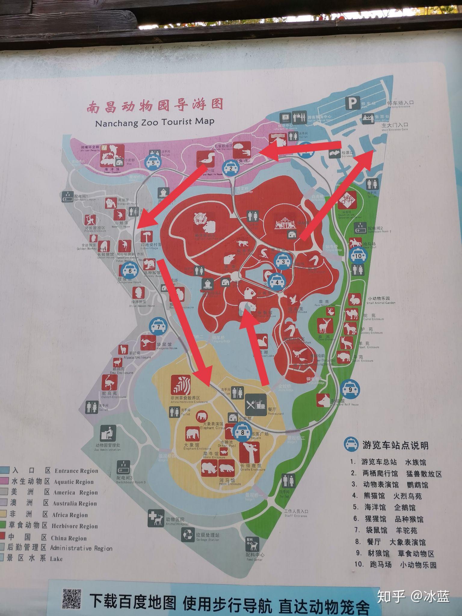 南昌动物园路线图图片