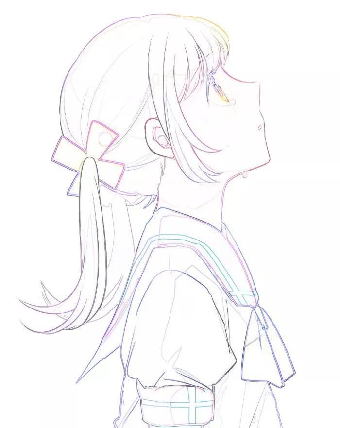 多种女生姿势线稿整理 - 知乎