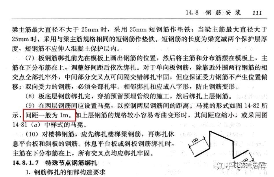 双层双向钢筋马凳间距图片