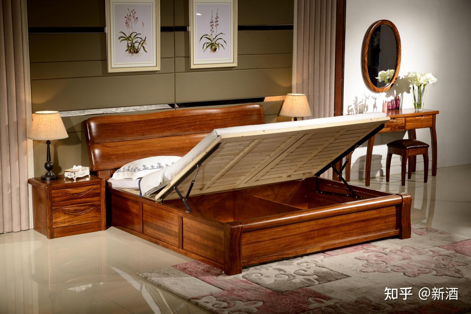 老榆木床纯实木床原木仿古床双人大床现代卧室家具婚床白茬白坯-阿里巴巴