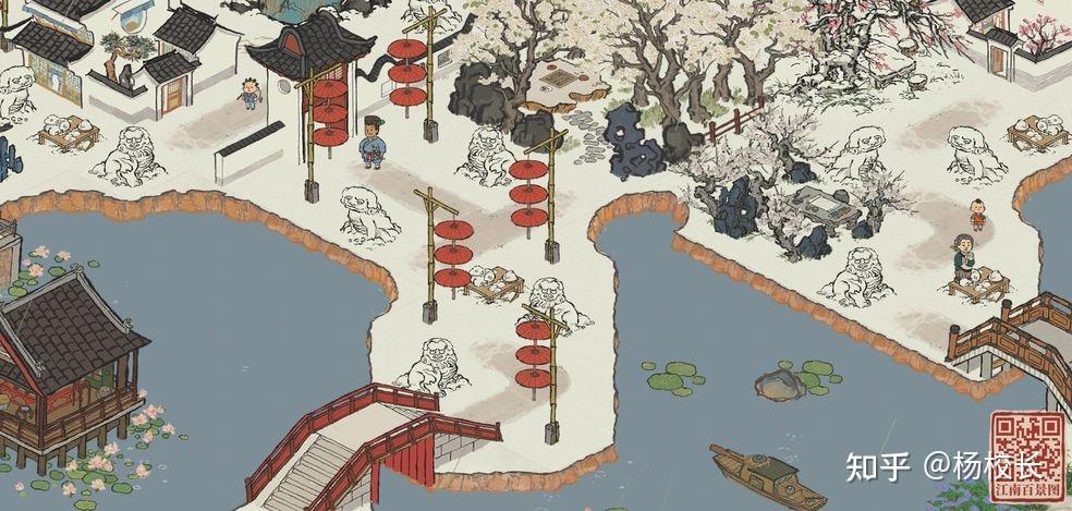 江南百景图新出的雪狮子冬季布局