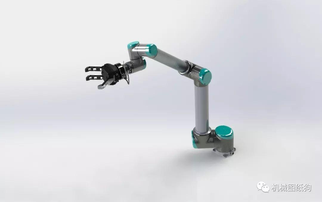 机器人ur10robotiq3爪机械臂3d图纸solidworks设计