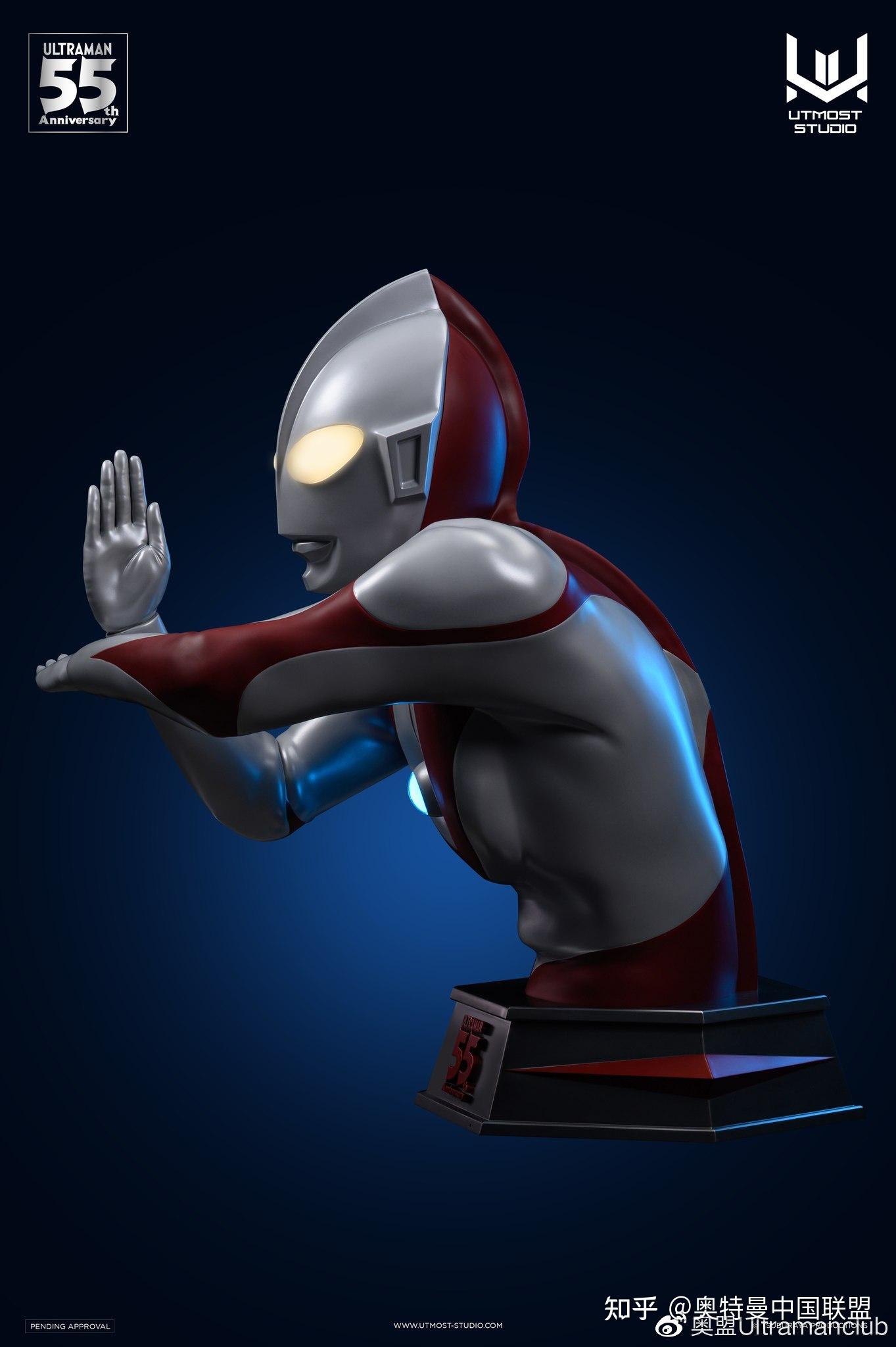 utmost studio 全球限定55个奥特曼1:1半身像贩售