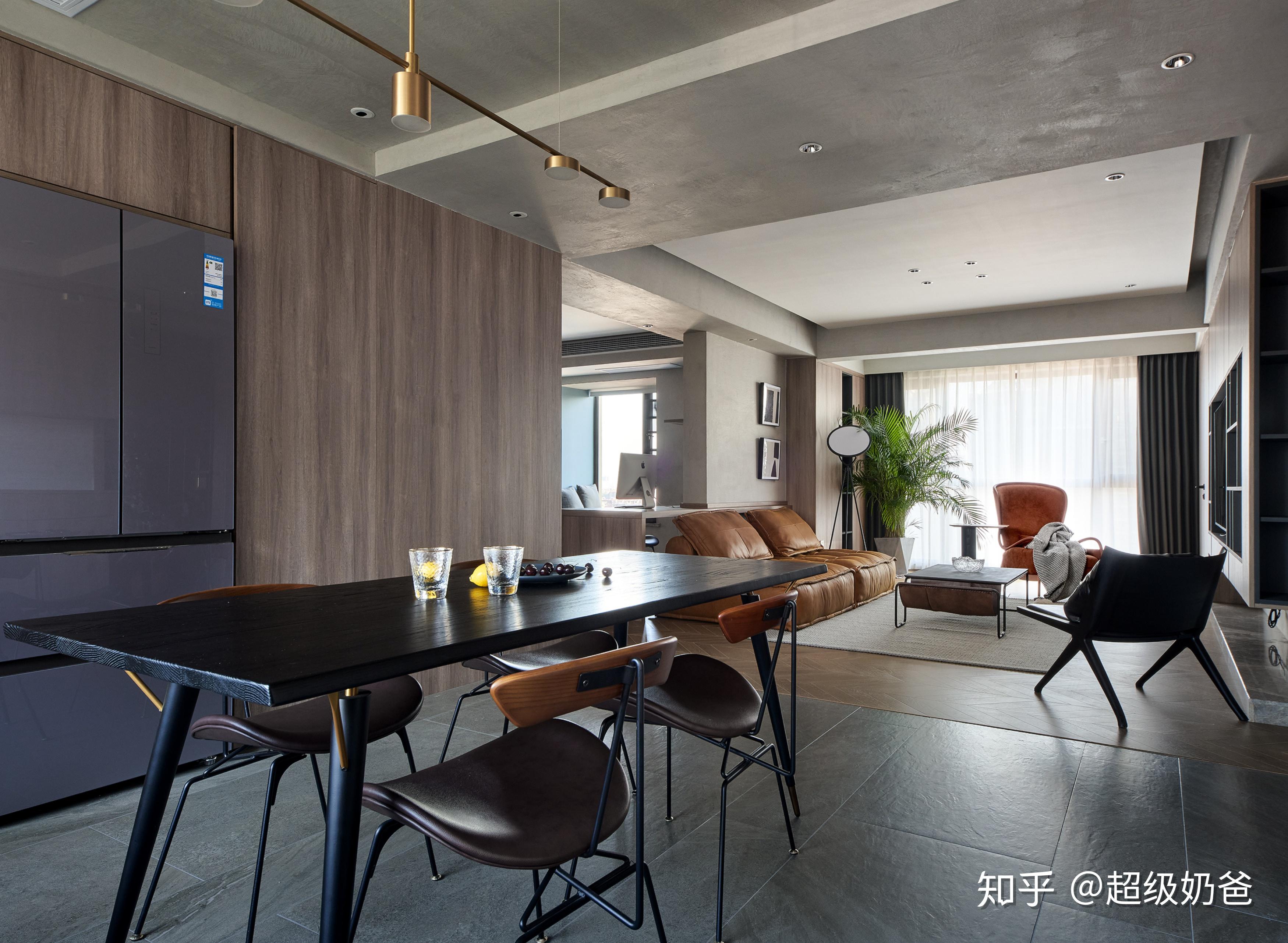 120㎡舍弃一间房,客餐厨+书房全打通,他家开阔又舒适! - 知乎