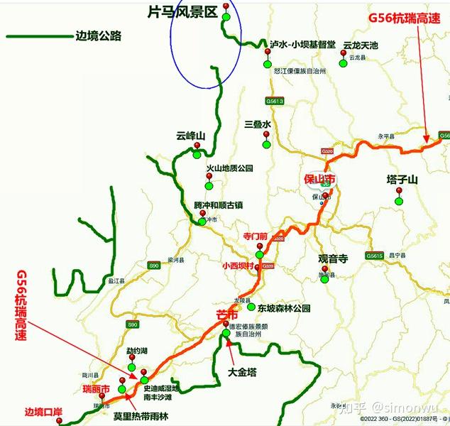 杭瑞高速路线图全图图片