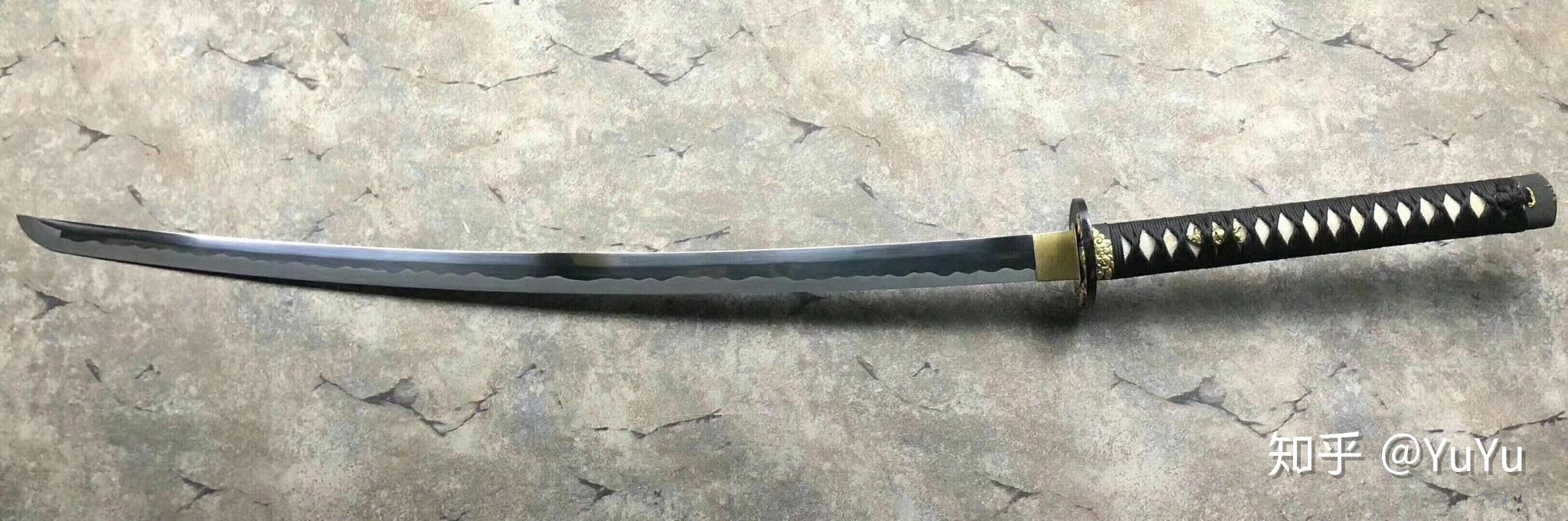 冷钢88abk金狮系列大马士革刃材无樋版覆土烧刃手工研磨katana打刀