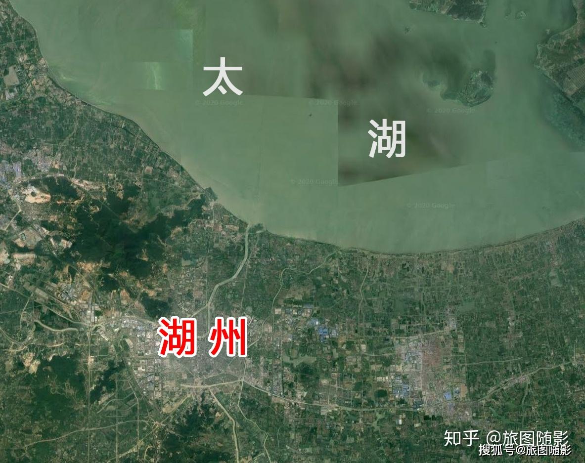 卫星航拍太湖,无锡苏州占尽优势,几乎与浙江无关 - 知乎