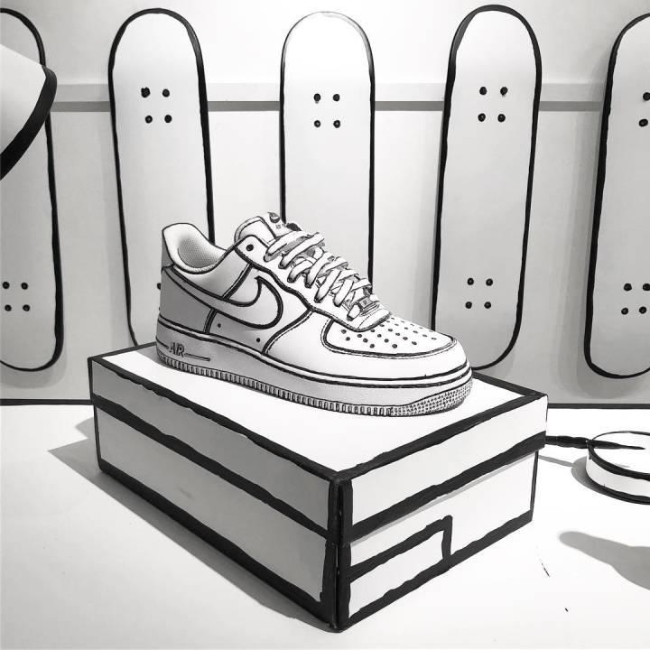 请问自己手绘描边nikeairforce1板鞋的成功率有多少