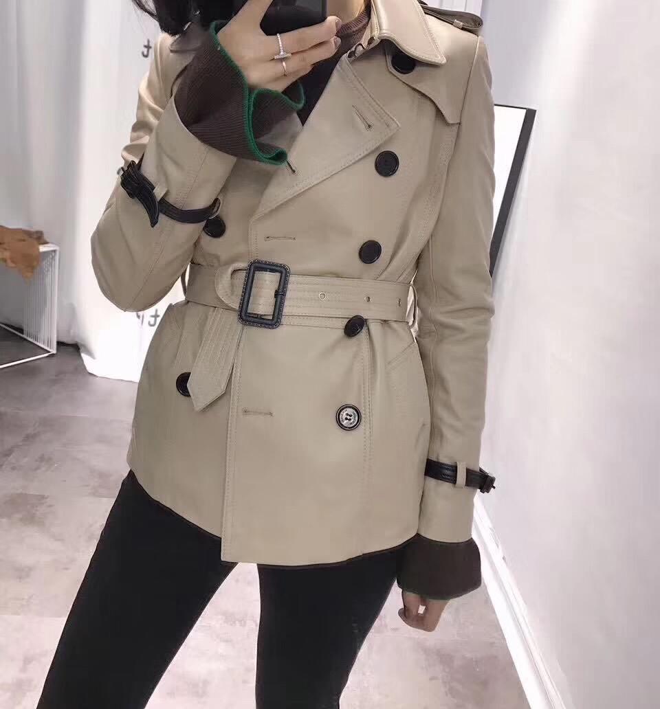 burberry巴宝莉b家经典款女士皮衣风衣好赞