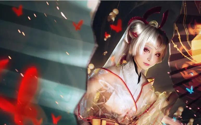 阴阳师最美歌姬不知火白发和服美到惊人还原堪称神级