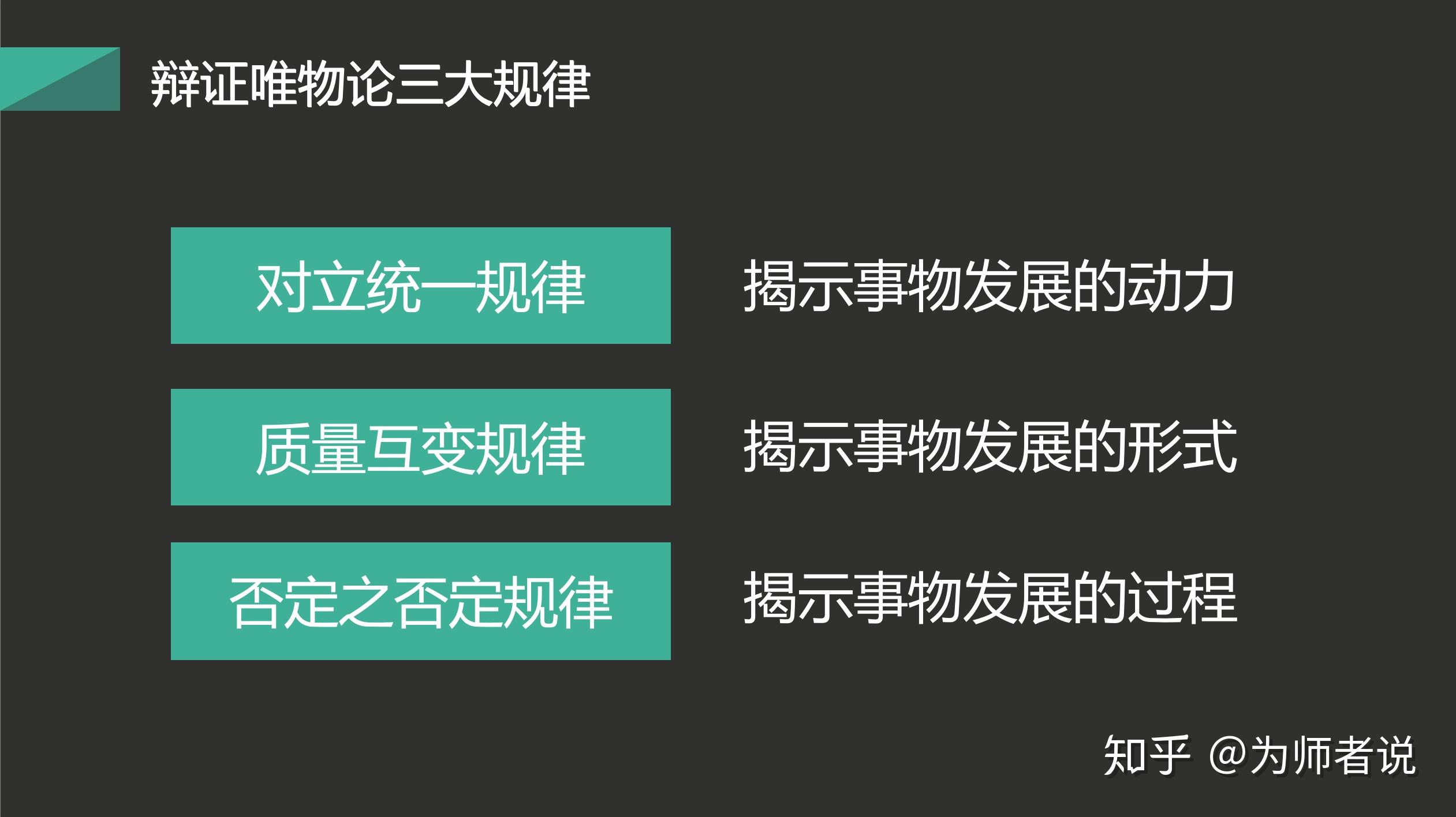 二,唯物辩证法的三大基本规律