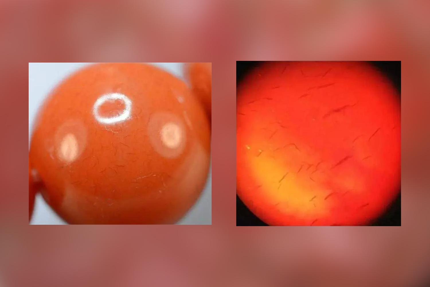 而红碧石的质感干涩,石性中,无润度可言,并且在强光下完全不透光.