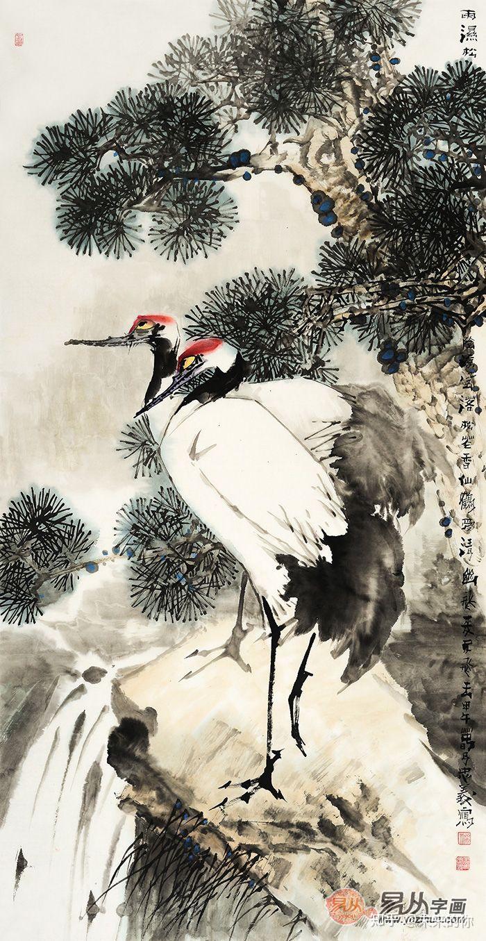 家中挂松鹤延年字画好不好？松鹤延年家人得福寿- 知乎