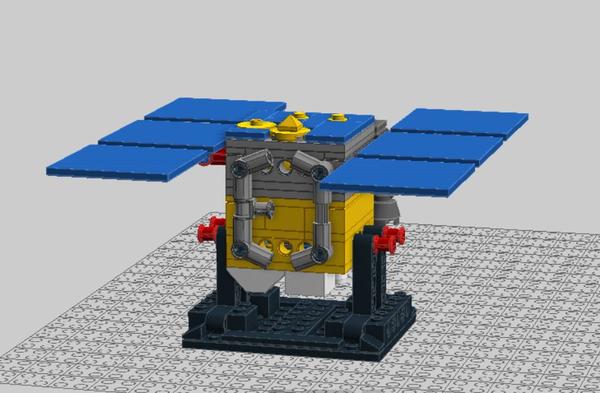 乐高设计桌面级中科院卫星模型
