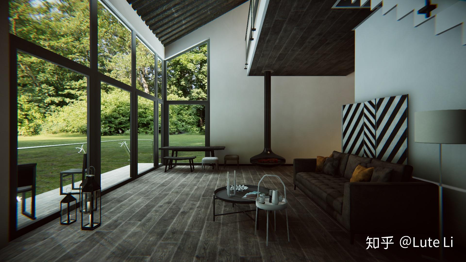 写实向室内房间摆设与打光