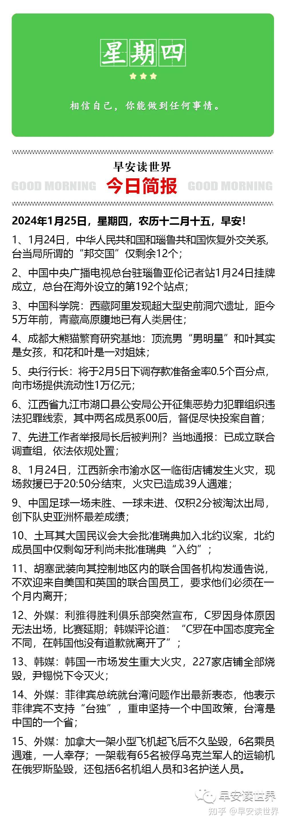 125国内外新闻简报