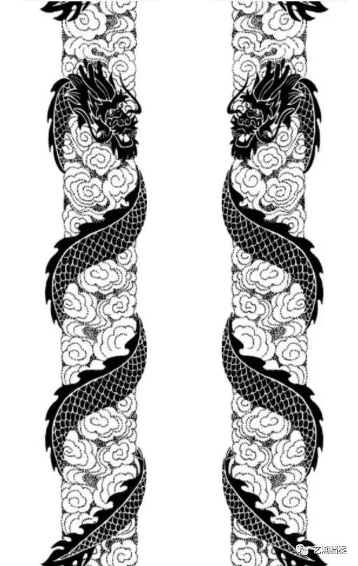 盘龙古代寓意纹样.龙纹的一种.