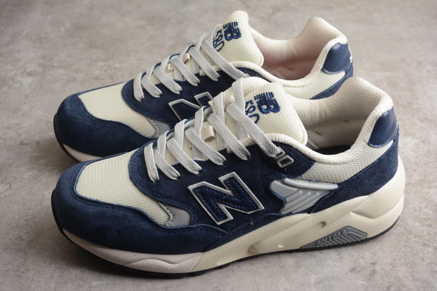 67新百伦联名 new balance 580v2 x navy palace 海军蓝复古慢跑鞋