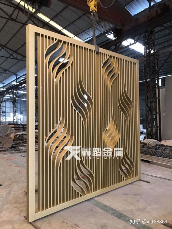 景墙精品金属格栅 不锈钢山峦格栅 工厂实拍款式图片 - 知乎