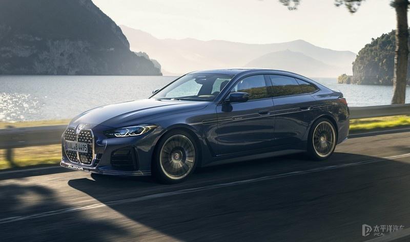 外观部分,alpina b4 gran coupe基于宝马4系开发而来,整体延续了4系的