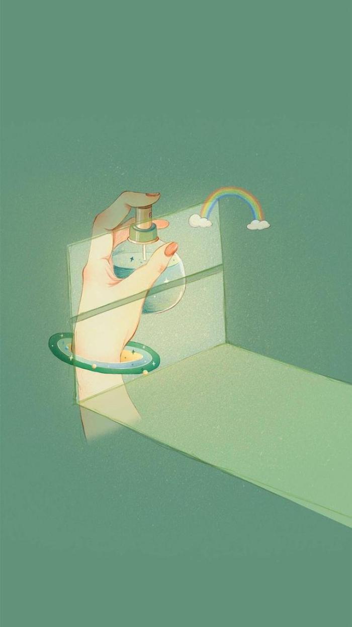 极富美感的绿色系壁纸(无水印)(绿色壁纸唯美可爱)