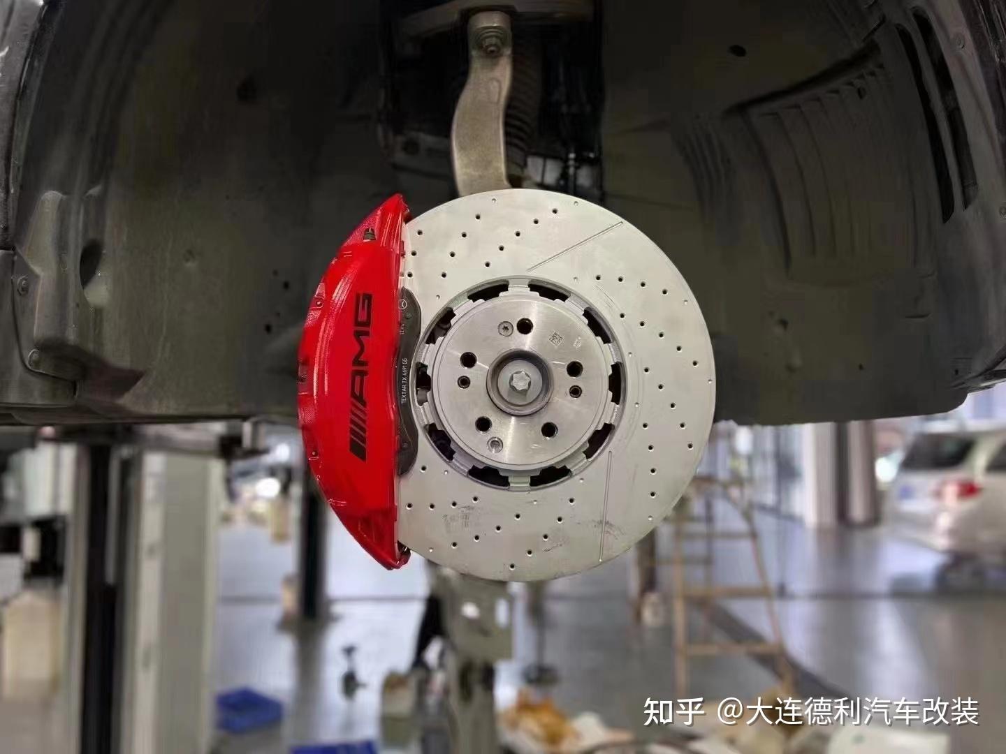 奔驰gle53升级改装gle63原厂前六活塞amg红色刹车卡钳配400刹车盘