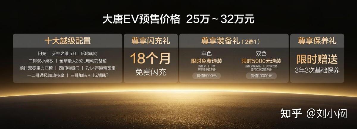 大唐25万元起预售,双航空座椅+最强闪充+3.9s加速,设计优雅大气