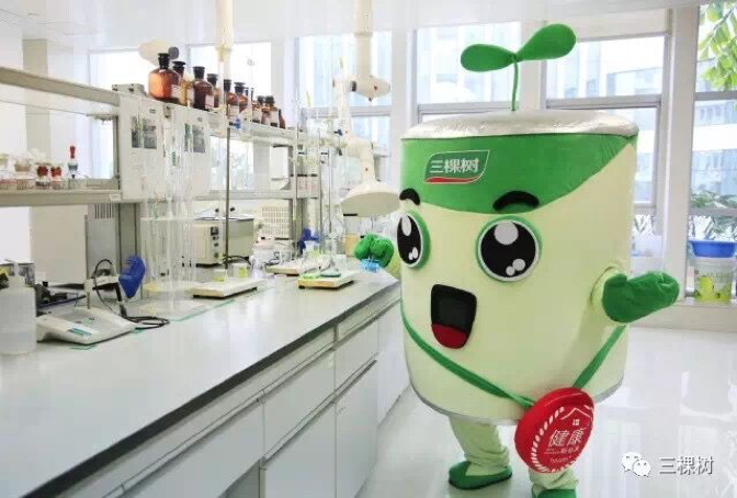 三棵树卡通形象和卡通形象命名借助人类原生联想,卡通形象采用"油漆桶