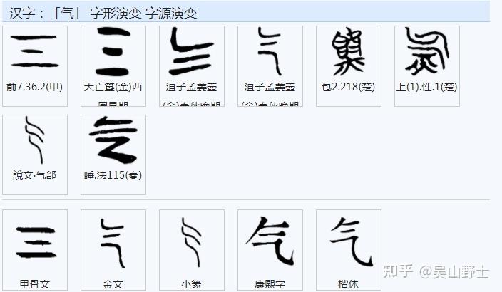 气 繁体字写作氣《说文解字》 氣