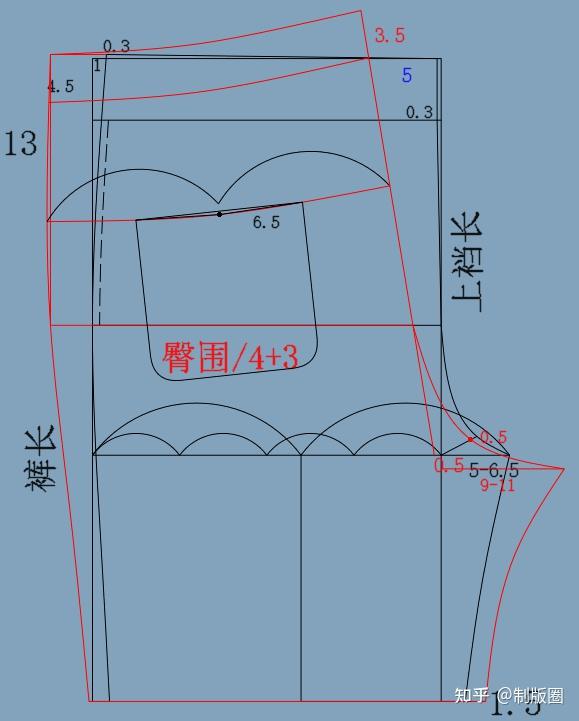 男短裤裁剪图的画法图片