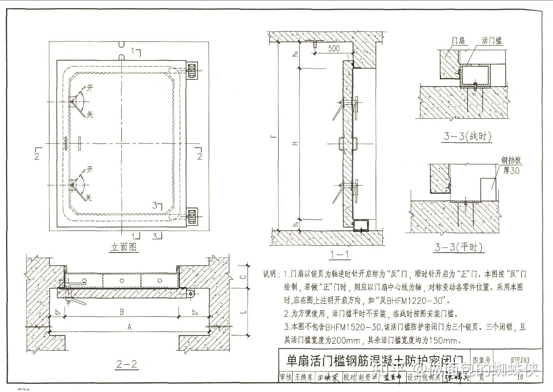 人防工程活门槛图集图片