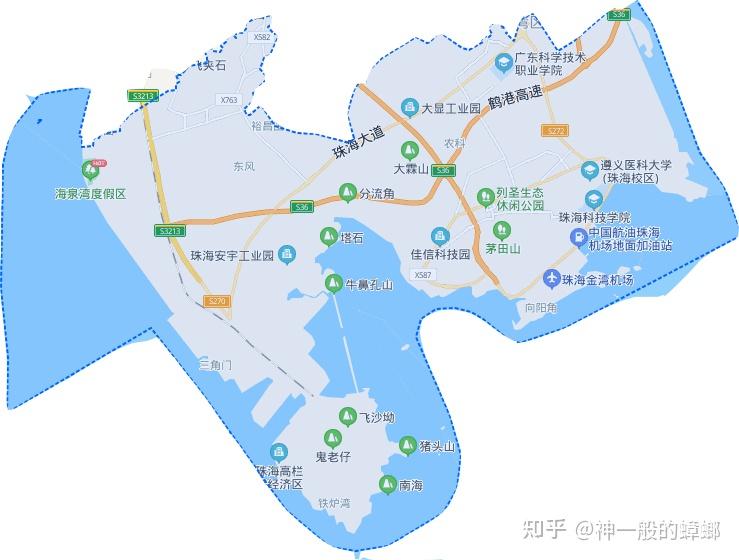 珠海金湾区地图分布图片