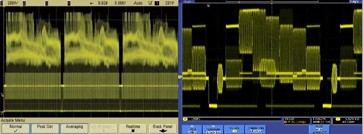 示波器下的复合视频信号模拟全电视信号,最复杂的模拟信号之一.