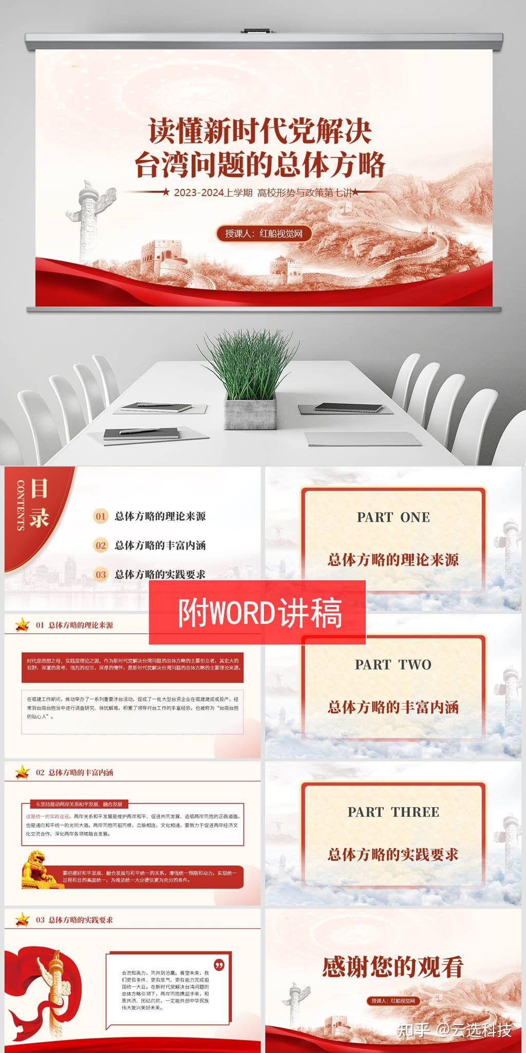 2023年形势与政策|读懂关于台湾问题的总体方略ppt课件 - 知乎