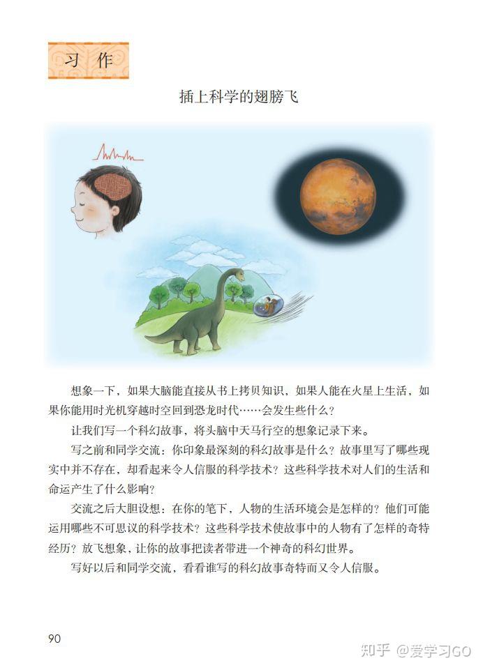 部编版六年级下册第五单元作文《插上科学的翅膀飞》知识要点 写作