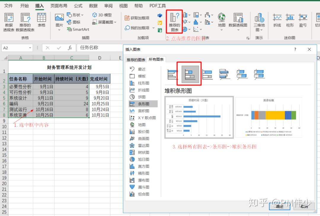 如何用Excel快速制作甘特图？（超详细！） - 知乎