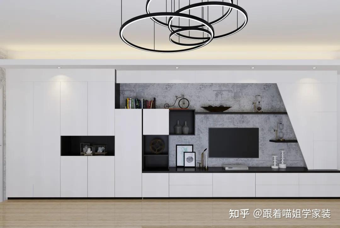 玄关柜+电视柜,电视柜+餐边柜,一体柜太太太惊艳了 - 知乎