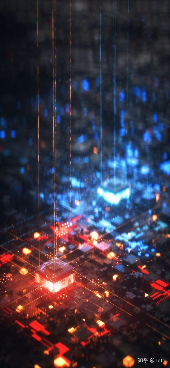 科技感十足的壁纸上