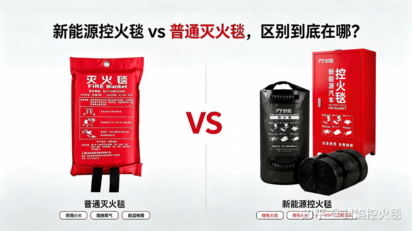 千万别混用!新能源汽车控火毯和普通灭火毯的核心区别一目了然