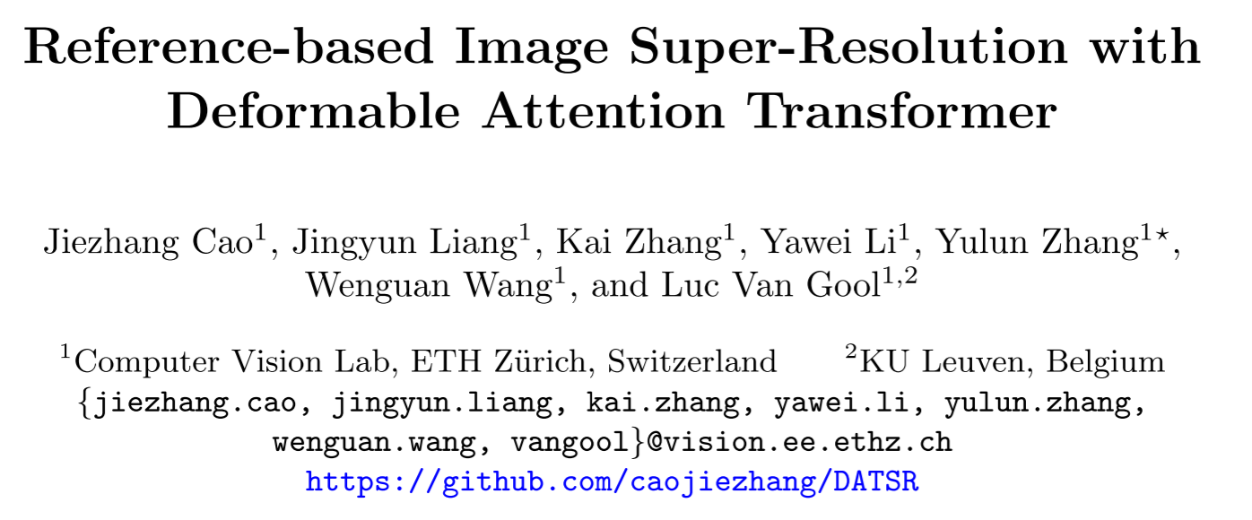 Reference-based Image Super-Resolution with Deformable Attention ...