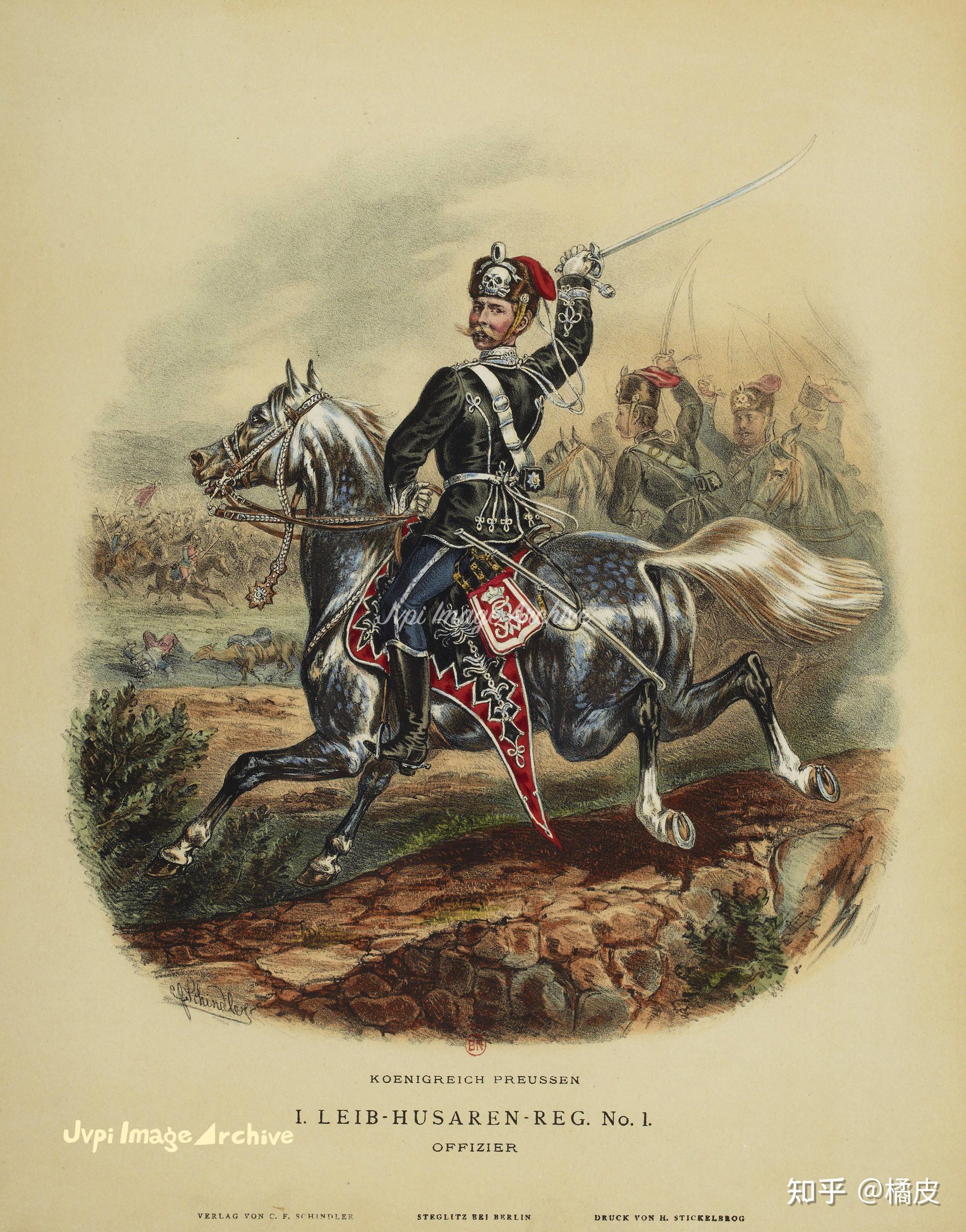 【普鲁士王国】近卫骠骑兵团;身着阅兵礼服的骠骑兵军官【普鲁士王国