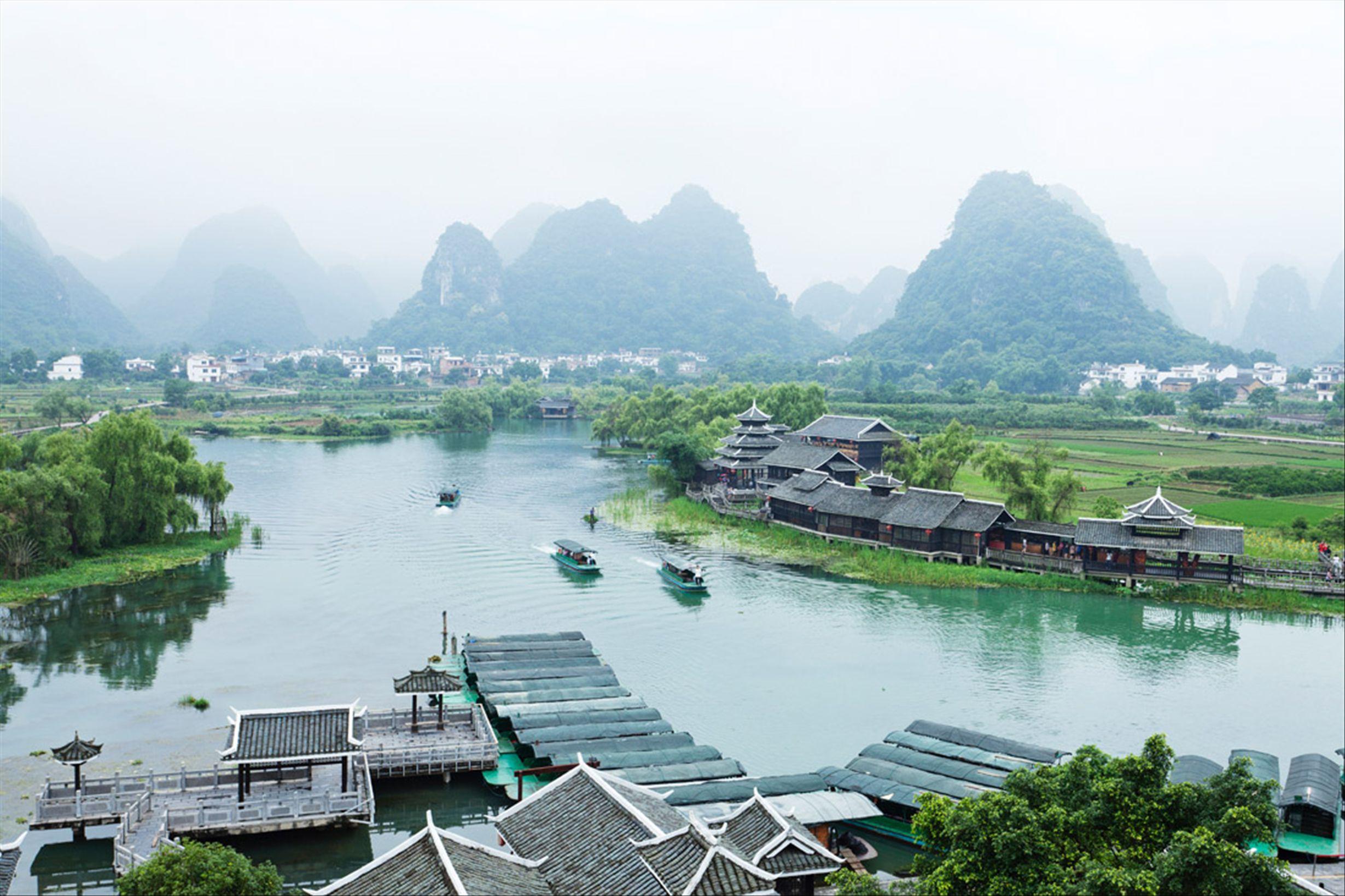 泉南高速,汕昆高速)—67宜州—下枧河景区—龙洲岛景区—古龙河景区