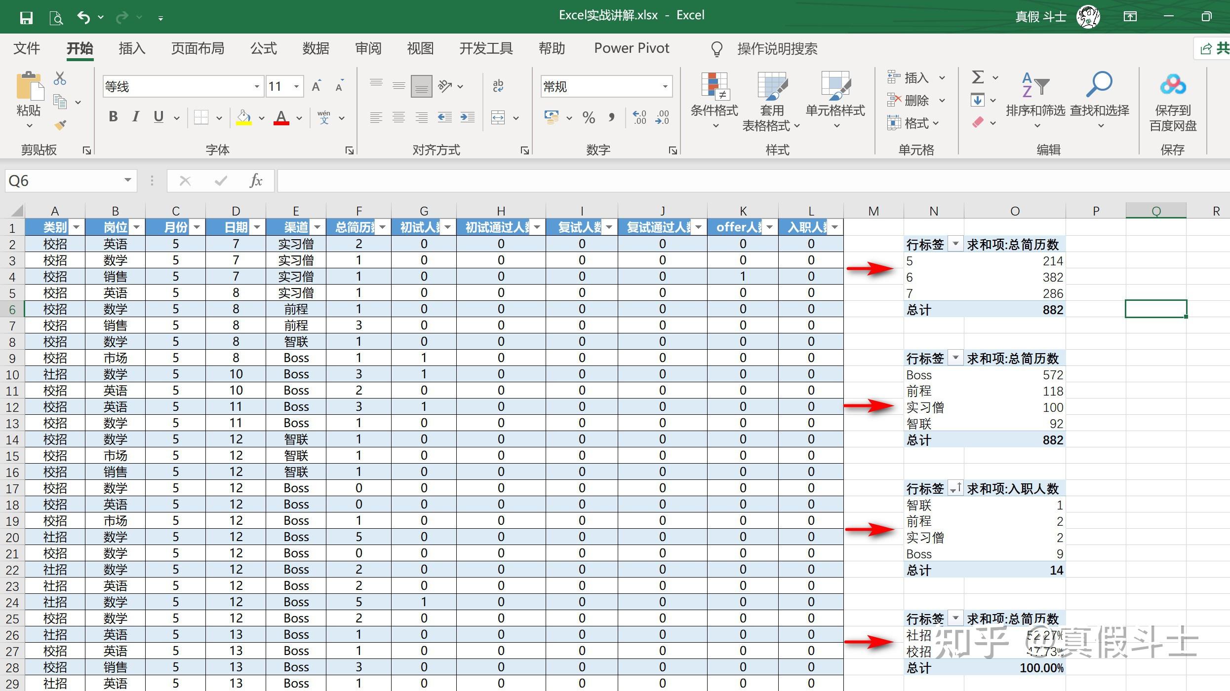 excel入门到精通(第十五章:数据透视表;第十六章:打印和保护)