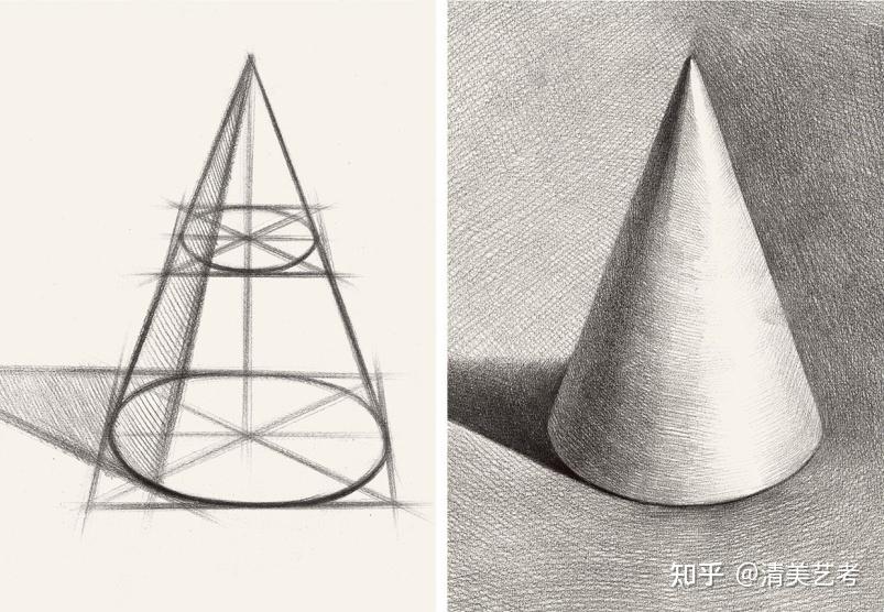 素描三角锥怎么画步骤图片