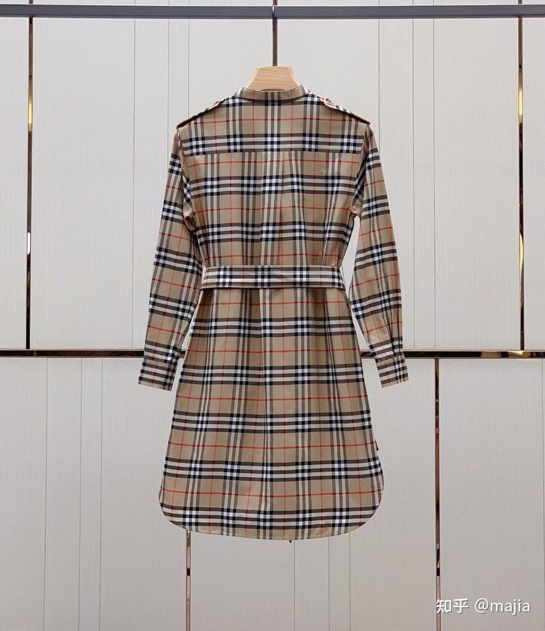 巴宝莉经典格子衬衫裙67细节很好
