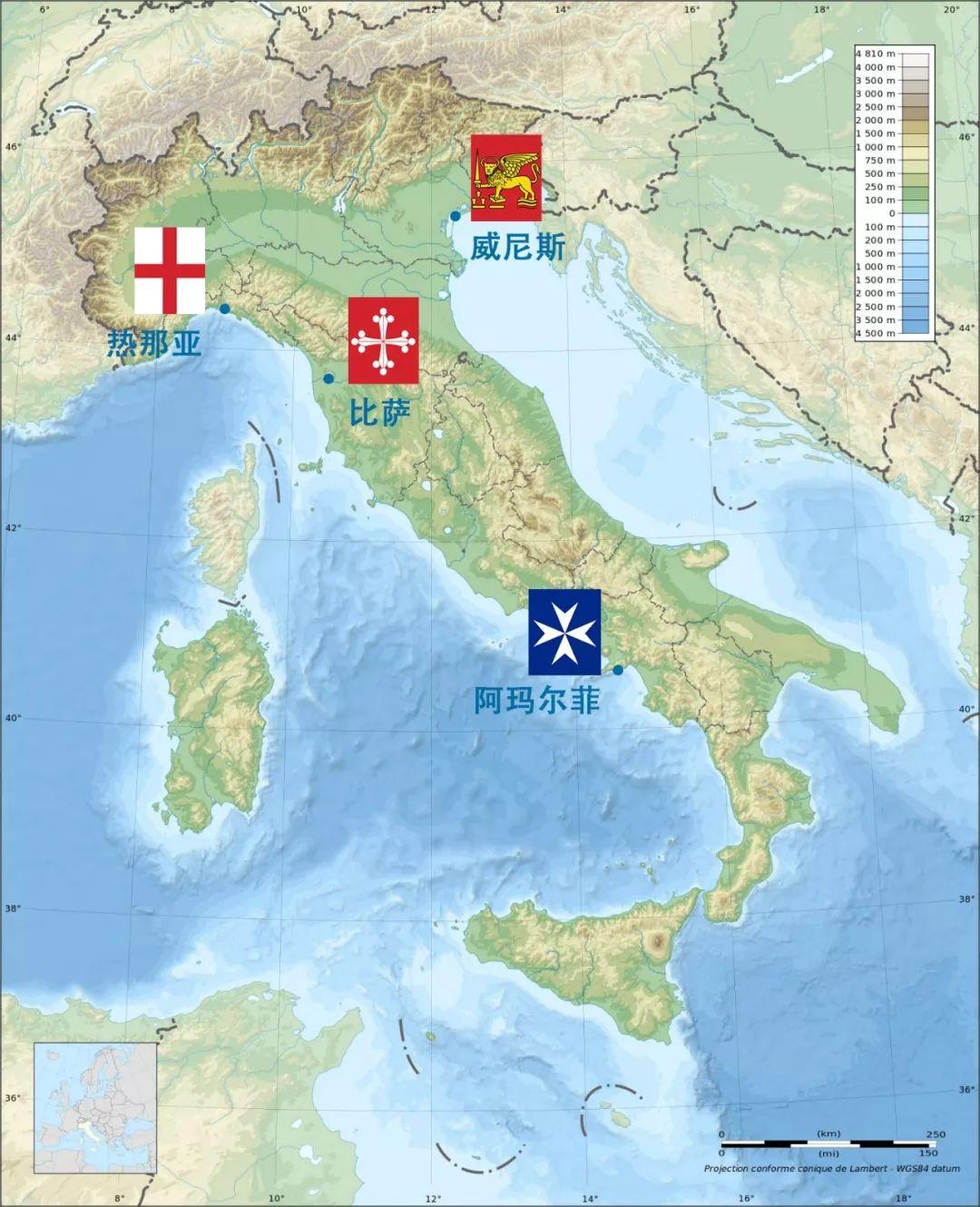 热那亚地理位置图片